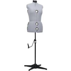 Fils et Fournitures de Couture vidaXL Mannequin De Robe Ajustable Pour Femme Gris M Taille 40-46