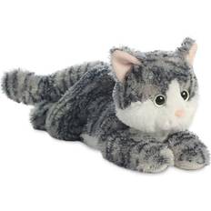 Aurora 31538, Flopsies Lily Cat, 12In, Soft Toy, Grey and White