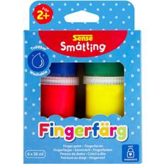 Sense Kreativitet & Pyssel Sense Småtting Fingerfärger 6-pack