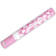 PartyDeco Konfetti kanon med Hvide hjerter 40 cm