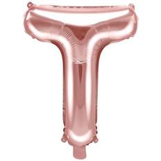 PartyDeco Folie ballong BOKSTAVER Rosaguld, 35 cm T