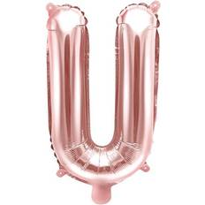 U Bogstavballoner PartyDeco Bogstav Ballon Rosegold U 35 cm