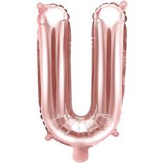 Bokstavsballonger PartyDeco Folie ballong BOKSTAVER Rosaguld, 35 cm U