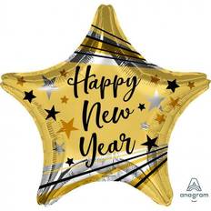 Amscan 4206701 Standard Foil Balloon Happy New Year Star Helium Balloon Party Decoration New Year