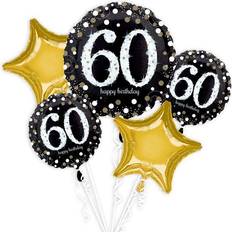 Amscan Sparkling 60th Birthday Foil Bouquet Balloons