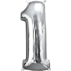 Amscan Sifferballong 1 Silver 66 cm