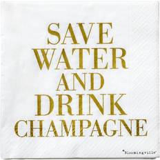 Paper Napkins Save Water and Drink Champagne 20-pack