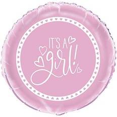 73377 18" Foil Pink Hearts Baby Shower Balloon