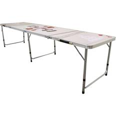 Monster-shop MonsterShop Table de Beer Pong Imperméable, Pliable et Transportable de 240cm de Long, Table à Plateau en mdf et Cadre en Aluminium