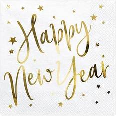 Happy New Year Servietter, Guld