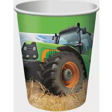 Paper Cups Creative Converting Tractor Time Cups, 9 oz, Multicolor