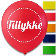 Gul Latexballoner Farvede tillykke balloner