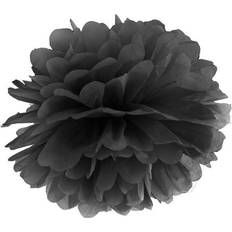 PartyDeco Sort papir pompom, 35 cm