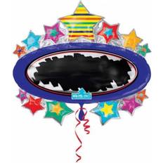 Amscan 3248601 Bright Star Blackboard Marquee Foil SuperShape Balloon 31"