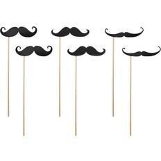 PartyDeco Accessoires Photo Booth Moustache 24 cm 6 pièces