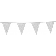 Globos Vimpelgirlang Glitter Silver