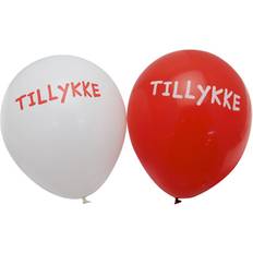 Hvid Latexballoner Balloner Med Tillykke