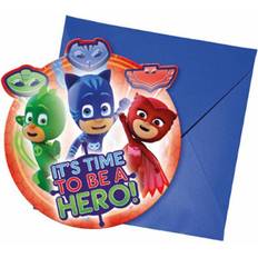 Procos PJ Masks Uitnodigingen met envelop