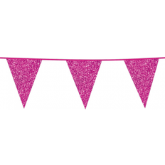 Globos Flaggirlang Hot Pink Glitter 600 cm
