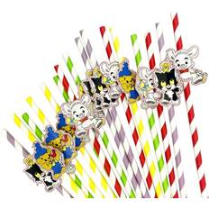 Bamse bestick Bamse Papperssugrör 16-pack