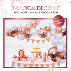Globos Ballonbue Rosegold-hvid