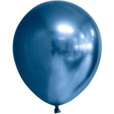 Pack de 10 Globos Cromados Redondo Color Azul de 30 cm T.Única