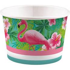 Isbægre Amscan Flamingo Bæger