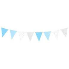 PartyDeco Fødselsdags Flagbanner, Blå