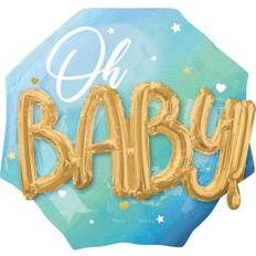 Baby Tekst- & Temaballoner Amscan Oh Baby 3D Folieballon Blå
