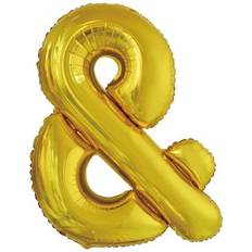 & Bogstavballoner Amscan 9909607-Gold & Symbol SuperShape Foil Balloon, Gold