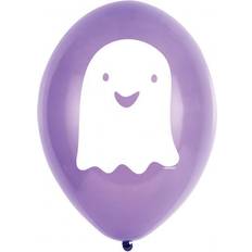 Lateksipallot Amscan 9907455 Halloween Friends Lilac Ghost 9" Latex Balloons 6 Pack