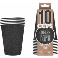 10 -pakning Papirkrus Glitter Sort Black