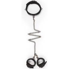 Wrist restraint Sexleksaker Easytoys Leather Collar With Handcuffs