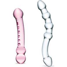 Dildos kit Sexleksaker Lustask Glass Dildo Large Pleasure Kit Glas (2 pcs)