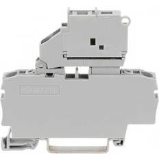 Fusibili Wago 2002-1611 Morsetto portafusibili 6.20 mm A molla Attribuzione: L Grigio 1 pz