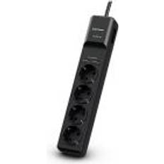 5v 2a CyberPower Systems Steckdosenleiste, 4-fach, Überspannungsschutz, Schalter, 2x USB(5V/2A) schwarz, PROFESSIONAL