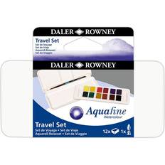 A base de agua Pinturas acrílicas Daler Rowney Aquafine Watercolour 12 Half Pans Travel Set, Assorted, 1 Count (Pack of 1)