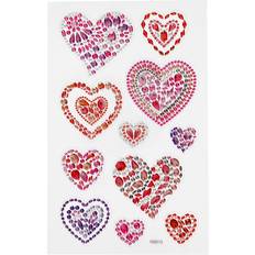 Wooden Toys Stickers Creativ Company Rhinestone stickers Hjärtan 15x16,5 cm