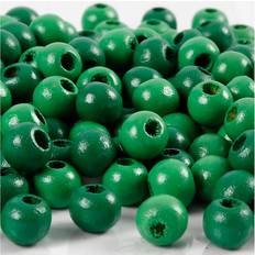 Wooden Toys Beads Creativ Company Wooden Beads, D: 8 mm, hole size 2 mm, green, 15 g/ 1 pack, 80 pc