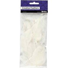 Hvid Fjer Creotime Goose feathers, round, L: 5-8 cm, white, 3 g/ 1 pack