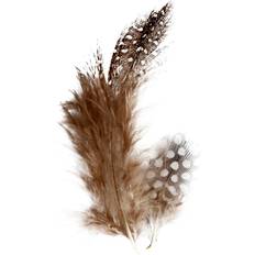 Bruin Doe-het-zelf Creotime Guinea Fowl Feathers Bag of 48 Assorted Feathers