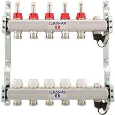 9 kredse Salus Salus Gulvvarmemanifold 9-kreds Med Flowmeter