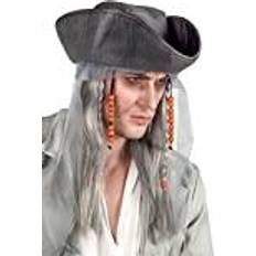 Kostumer Vegaoo Grå piratparyk voksen