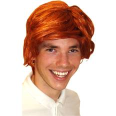 Bristol Novelty 70s Schlager Fuzzi Wig Red