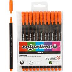 Orange Finelinere Colortime Fineliner Tusch, streg 0,6-0,7 mm, orange, 12 stk. 1 pk