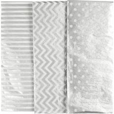 Creotime Tissue Paper, 50x70 cm, 17 g, silver, 6 sheet/ 1 pack