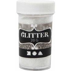 Creativ Company Glitter, hvid, 20 g/ 1 ds