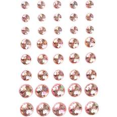 Rhinsten, str. 6 8 10 mm, pink, 40 stk. 1 pk