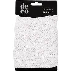 Creativ Company Colortime Ruban Dentelle Crochetée 10 m Blanc