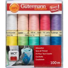 Gutermann Sewing Thread Gutermann Gütermann creativ Sew All Sewing Thread, 100m, Pack of 10, Pastel Mix